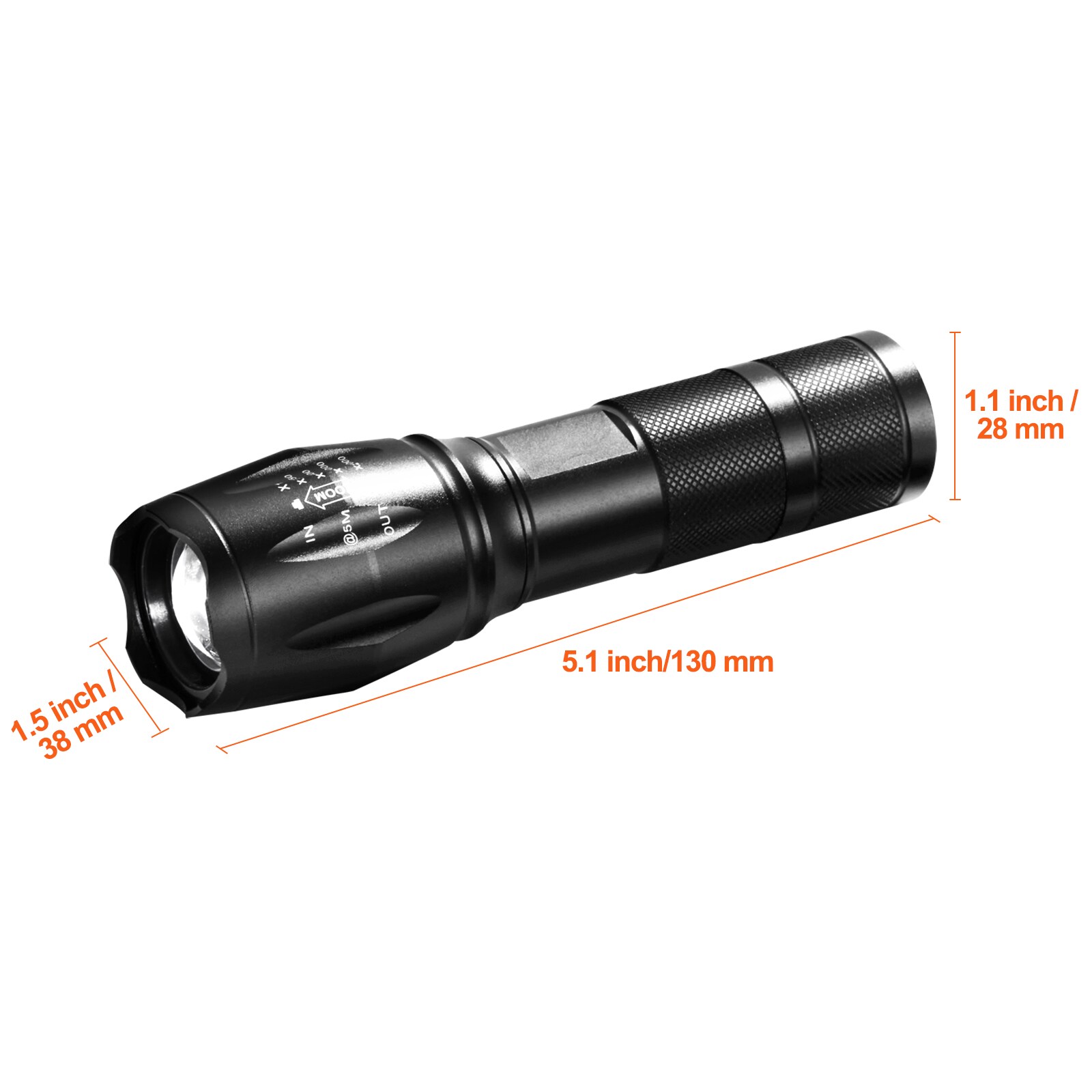 2 Pack Flashlights 2000 High Lumens 5 Modes Adjustable Focus Flashlight_voghion.com